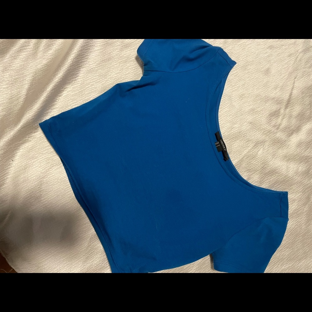 Blue crop top